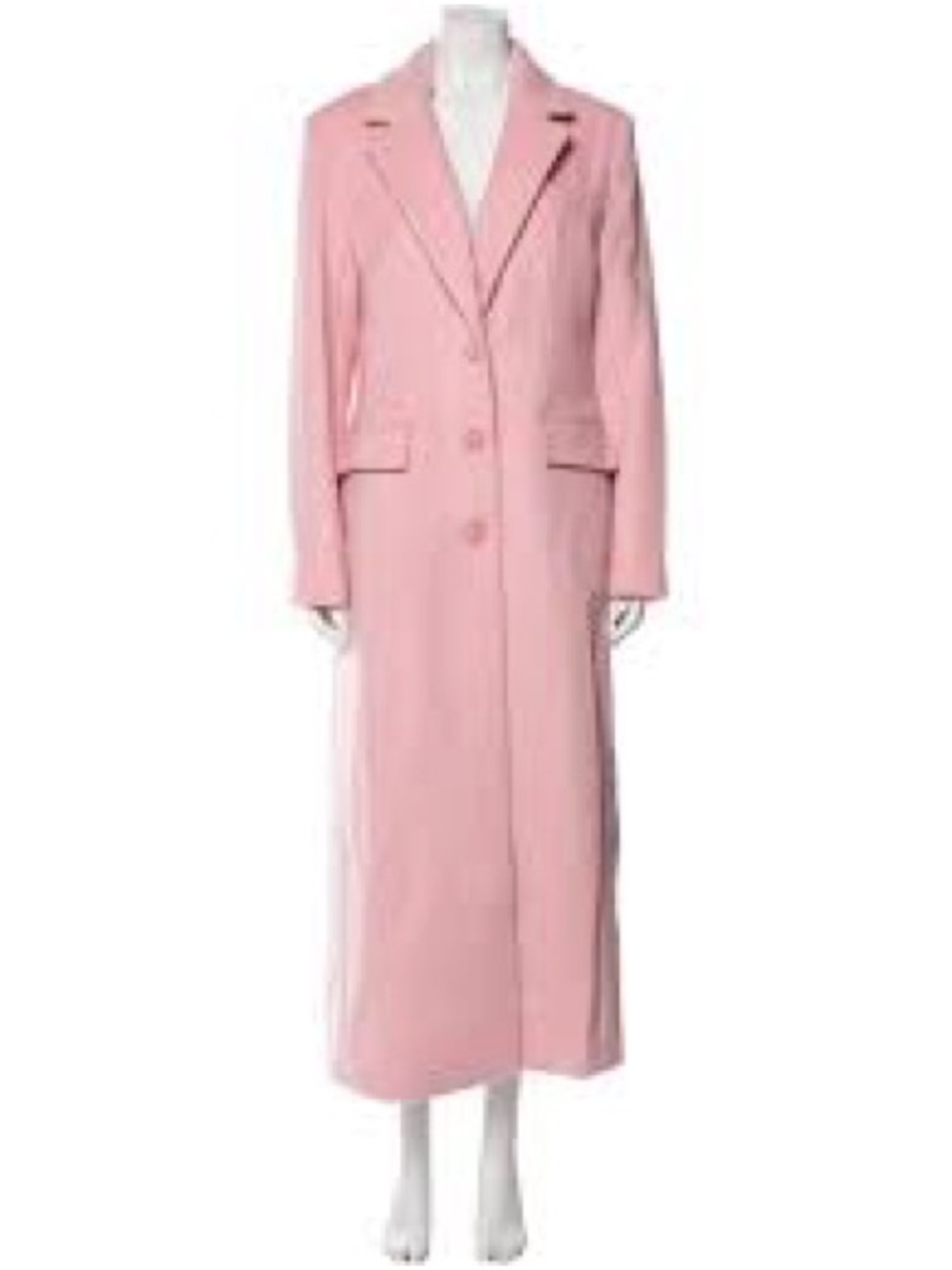 Staud Pink Long Women's wool coat